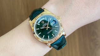 Đồng hồ Rolex Day Date 118138 Mặt Xanh Lá | Dương Đồng hồ