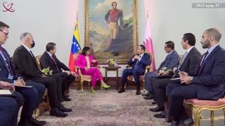 نائب رئيس مجلس الوزراء وزير الخارجية يجتمع مع نائبة رئيس جمهورية فنزويلا