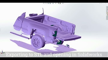 Scanning a truck bed with the F6 Smart and editing the file in Solidworks