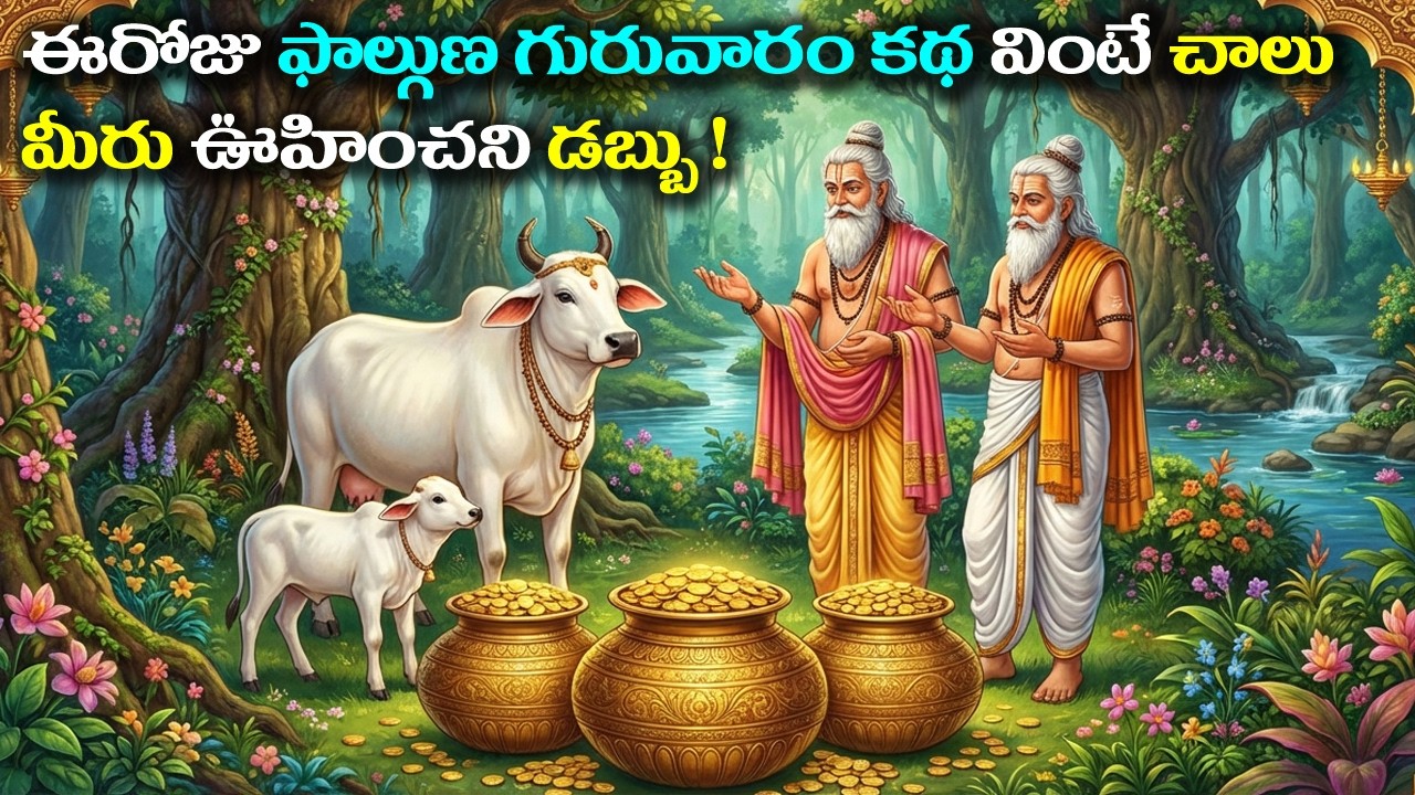 ఈరోజు ఫాల్గుణ గురువారం కథ వింటే చాలు మీరు ఉహించని డబ్బు ! || #phalgunamass #katha