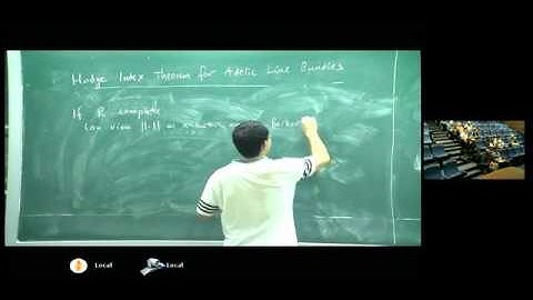 Xinyi Yuan, Hodge index theorem for adelic line bundles   YouTube clip22