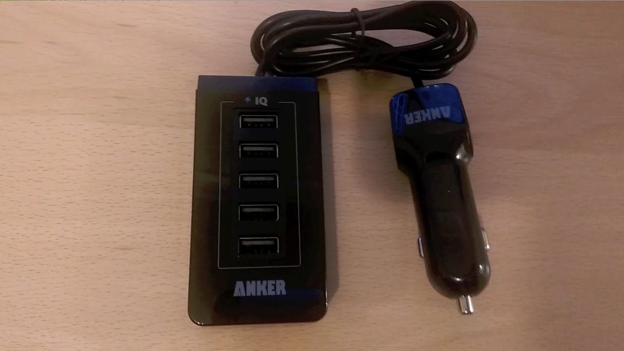 Anker 40W 5Port USB Car Charger with PowerIQ Unboxing and First