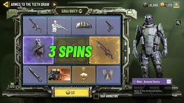Armed to the Teeth Draw Trying 3 Spins Codm | Legendary Dlq33 & Niktro Armed Sentry Cod Mobile