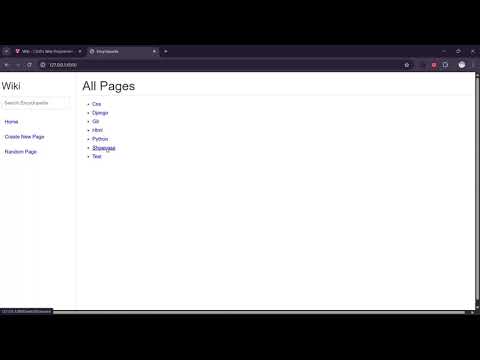 CS50W Project 1 | Wiki