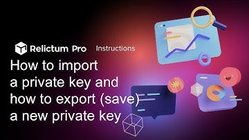 How to import a private key and how to export save a new private key   Instructions