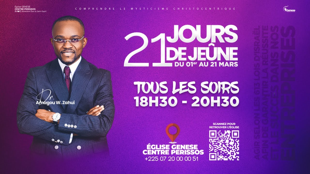 21 JOURS DE JEÛNE | PRIÈRE DU 02/03/2026  | DR. AMAGOU WILFRIED ZAHUI