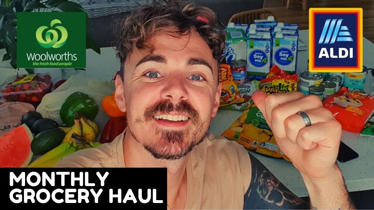 ALDI & WOOLWORTHS MONTHLY VEGAN HAUL   With Prices 2021