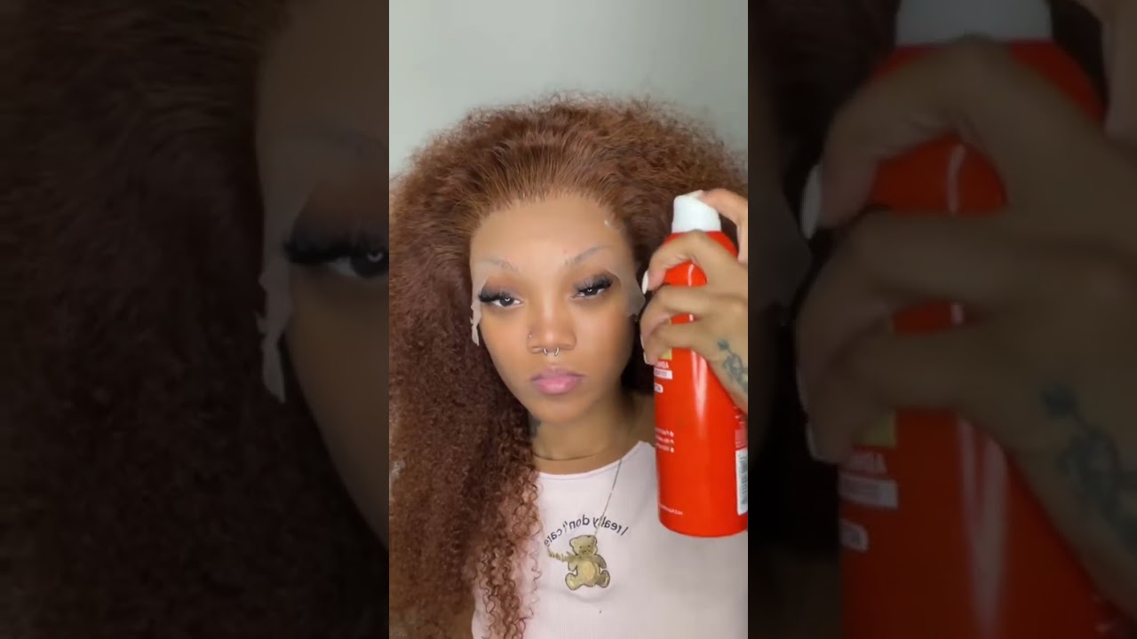 Ginger kinky curly wig 