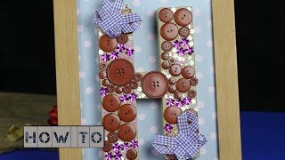 Upcycled Buttons Letter Ornaments DIY | Craft Ideas Tutorial | HOW TO