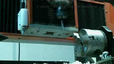 WinCNC G95 Rotary Axis Mode - Simulating cutting 6 inch material on small rotary axis