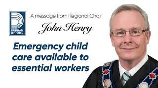 Emergency child care available to essential workers