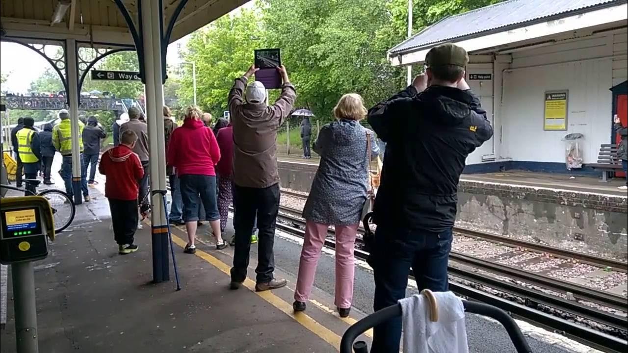 Flying Scotsman comes into Swaythling station near Southampton