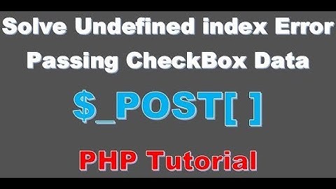 Beginner PHP Tutorial  -40- How to solve undefined index error in Multiple Value in PHP