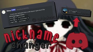 🌸 automatic nickname changer (mimu bot) discord tutorial! ┇verzsana