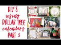 DIYS USING THE NEW DOLLAR TREE CALENDARS | PART 3 | CHRISTMAS CALENDAR DIYS | DIYS USING DT CALENDAR