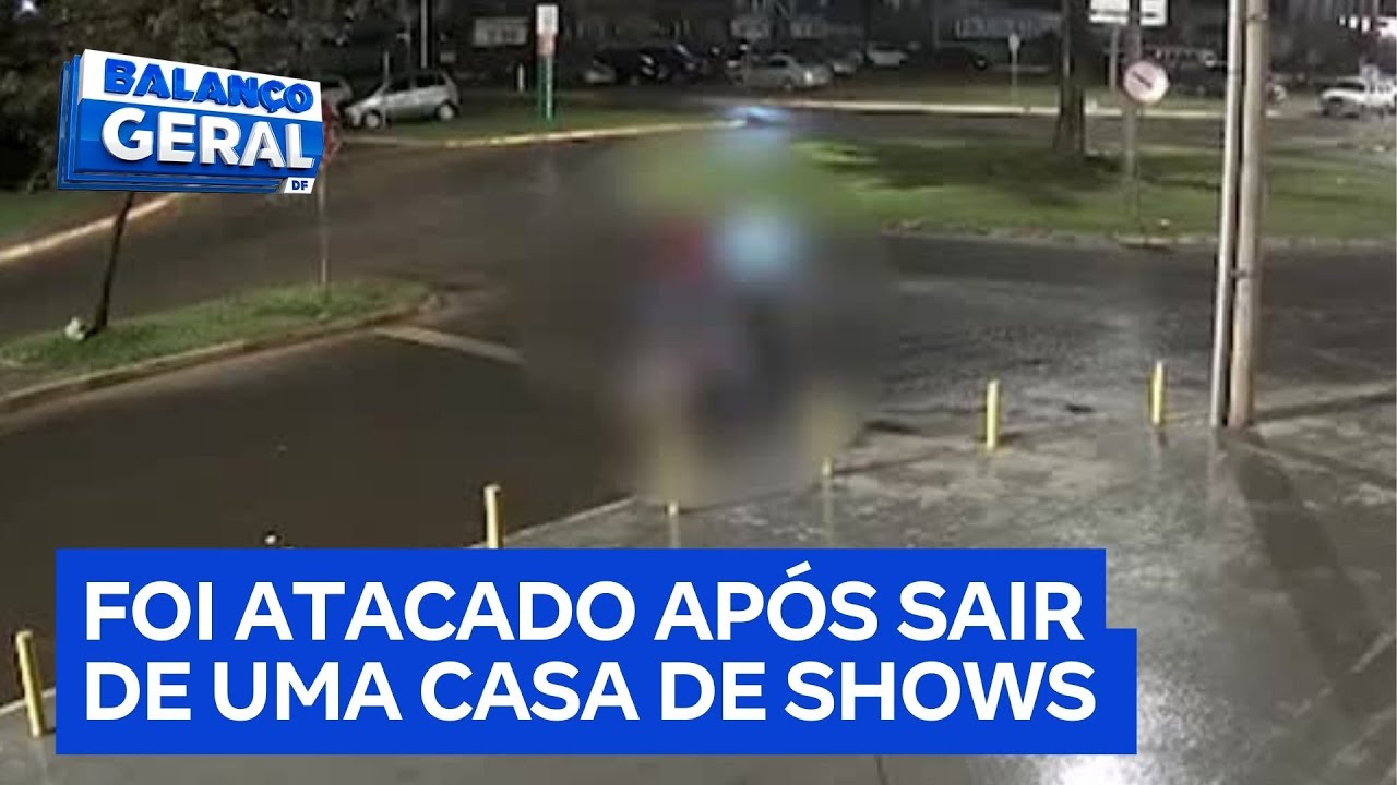 Imagens mostram suspeito atacando vítima durante latrocínio em Taguatinga (DF) | Balanço Geral DF