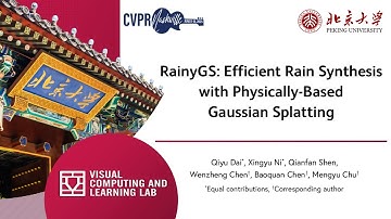 [CVPR 2025] RainyGS: Efficient Rain Synthesis with Physically-Based Gaussian Splatting