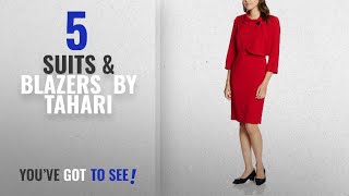 Top 10 Tahari Suits & Blazers [2018]: Tahari ASL Women's Natasha Dress
