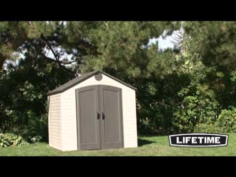 lifetime sheds 8x10 plastic storage shed 6405 - youtube