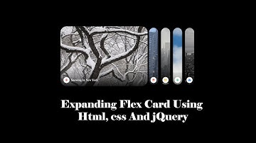 Expanding Flex Card Using Html, css And jQuery