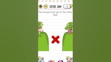 BRAIN TEST LEVEL 389 the mous must go to the other side