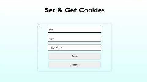 Set & Get Cookies In Java Script || EXCELLENT CODE WITH AJ
