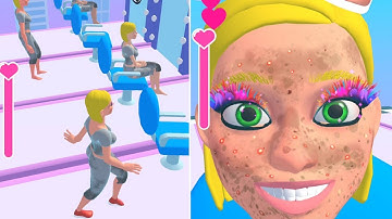 Makeover Race 3D 💇💄 Walktrought All Level Gameplay Android,ios
