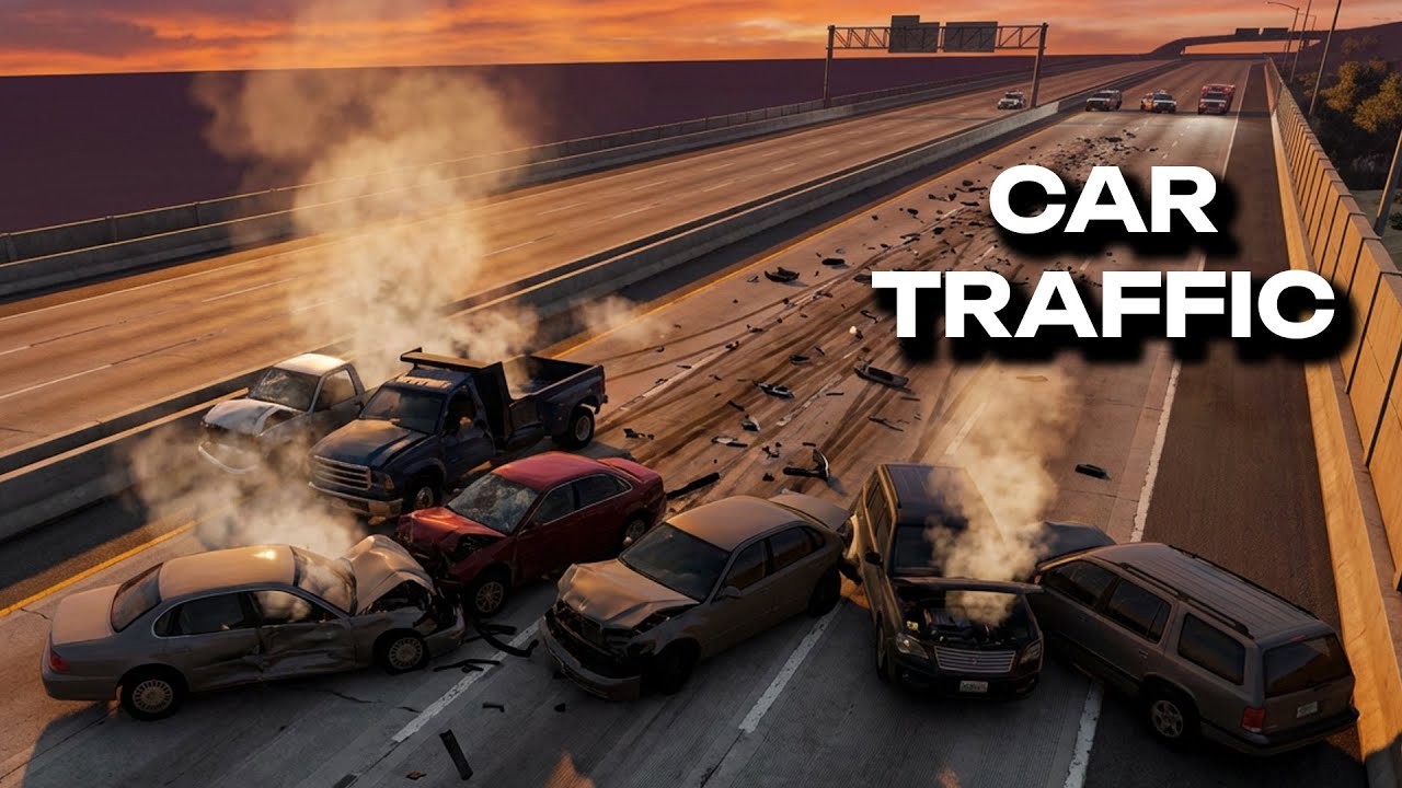 What Happens When Nobody Can Stop in Time - Highway Chain Reaction Crash | BeamNG Drive