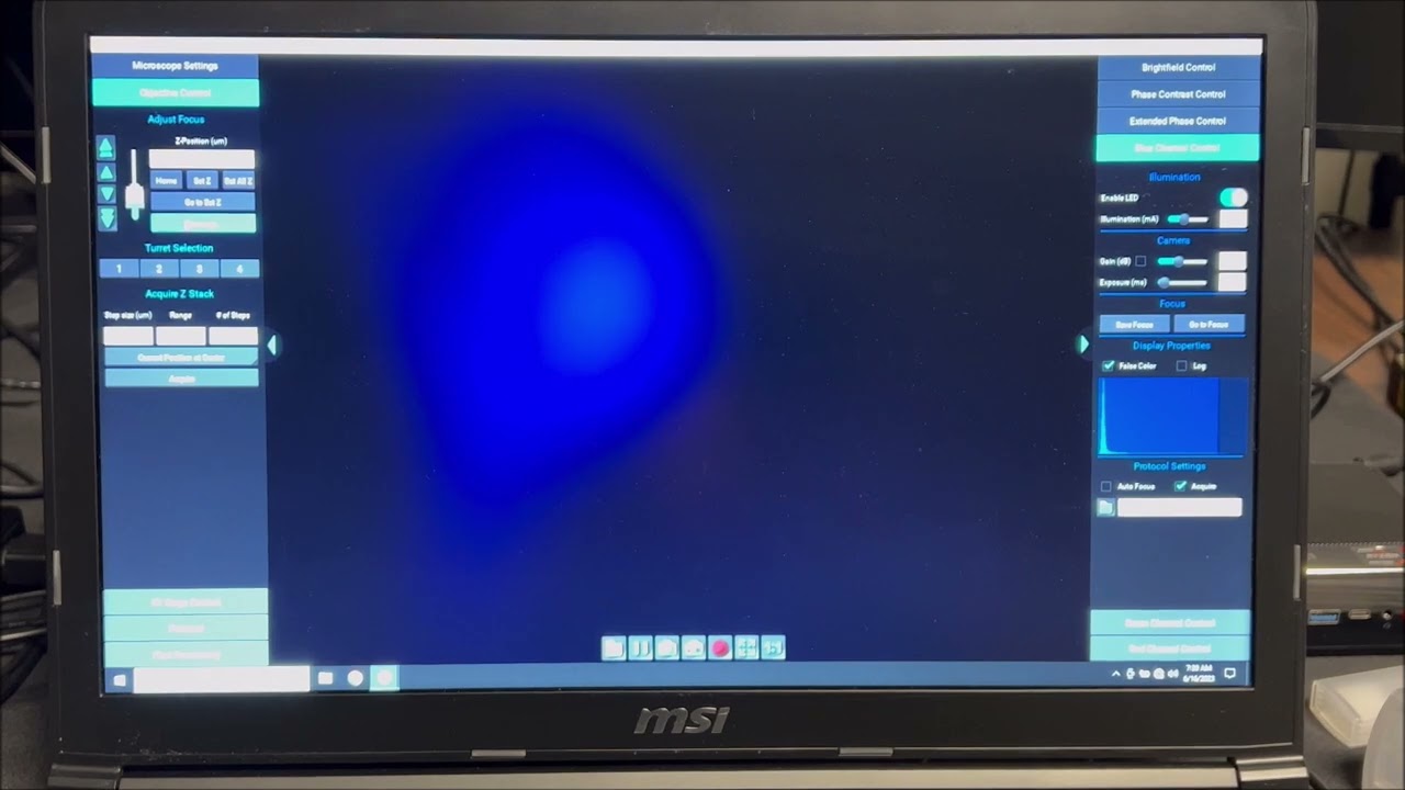 Etaluma 800 series microscope Auto-focussing at 100x