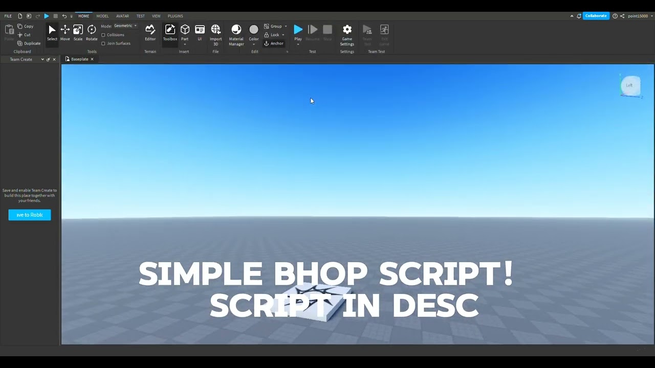 SIMPLE BHOP SCRIPT IN ROBLOX STUDIO YouTube 