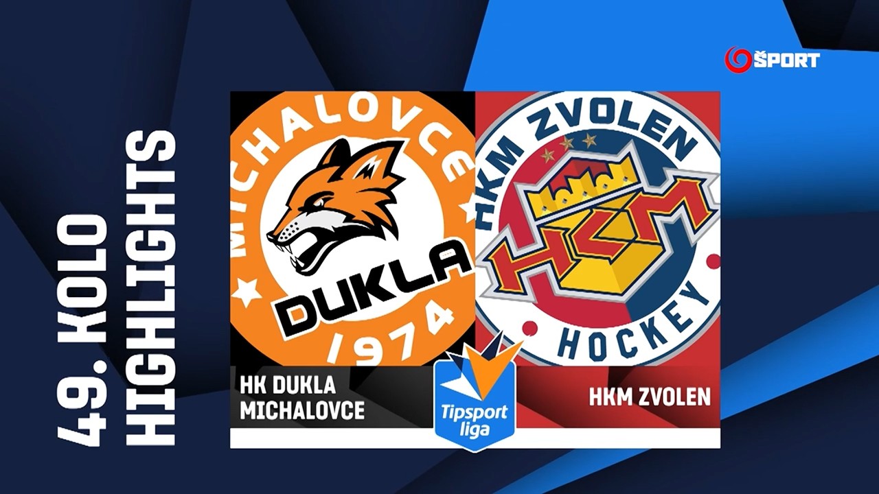 49. kolo: HK Dukla Michalovce - HKM Zvolen 4:3 (1:2, 2:1, 1:0)