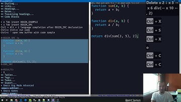 Org-mode navigation tips: viewing a subtree and source blocks