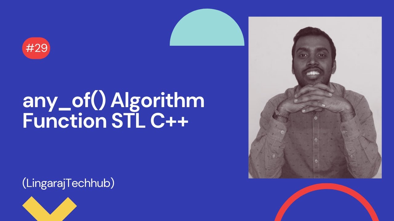 any_of() Algorithm Function STL C++ #29 - YouTube