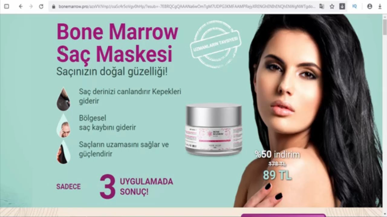 Bone Marrow Turkey Organic bone marrow hair mask for hair growth