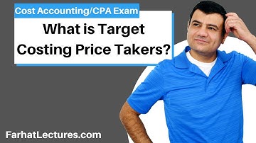 Target Costing Price Takers.  Cost Accounting & Managerial Accounting Courses.  CPA Exam BAR.