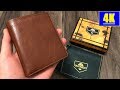 Tony Perotti Italy Cognac Leather Hipster Style Wallet Review 4K