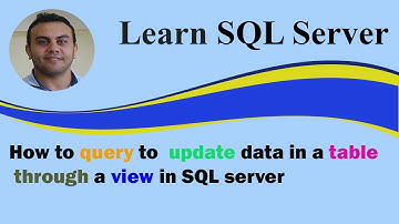 How to query to update data in table through a view in SQL server