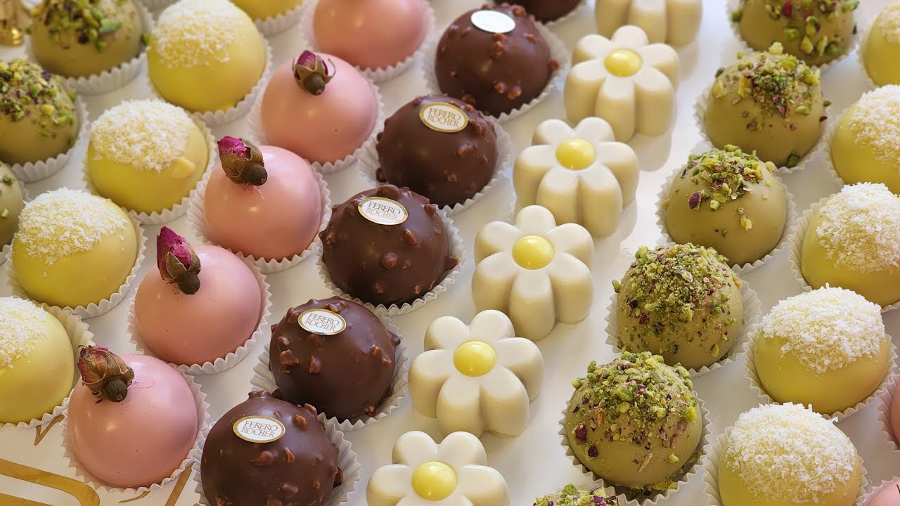 بنيون بعدة أذواق راح تبهري بيه ضيوفك(ليمون مع جوز الهند،بيستاشيو،توت احمر،شوكولا)