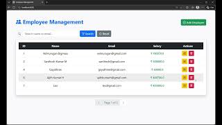 EmployeeWebApp   Demo  Java Spring Boot + Thymeleaf