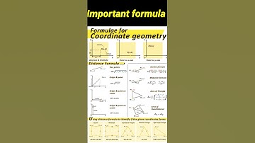Important Formula of Coordinate Geometry #shorts #maths #viral