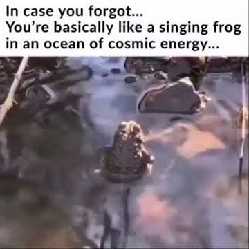 cosmic energy released from vibrations of 🐸 frog while meditating