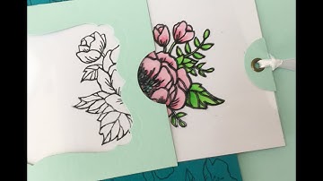 Card making process video - Stampin Up Birthday Blooms Magic Slider Card