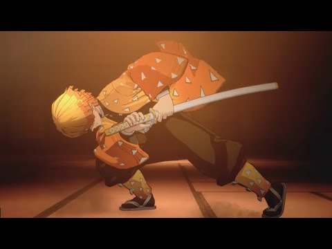 [Demon Slayer] Zenitsu Agatsuma's Thunder Breathing: First Form Flash Scene "The Hinokami Chronic...