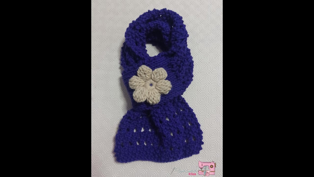 Scaldacollo/sciarpa ai ferri con asola🧶 Facile e veloce