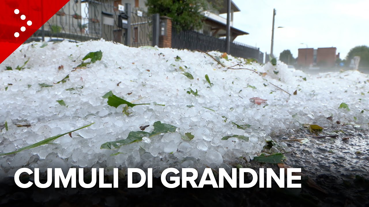 Maltempo, grandine in Pianura Padana: accumuli nel bresciano