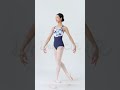 Elegant navy leotard with blue marble splash. Move with grace & confidence.