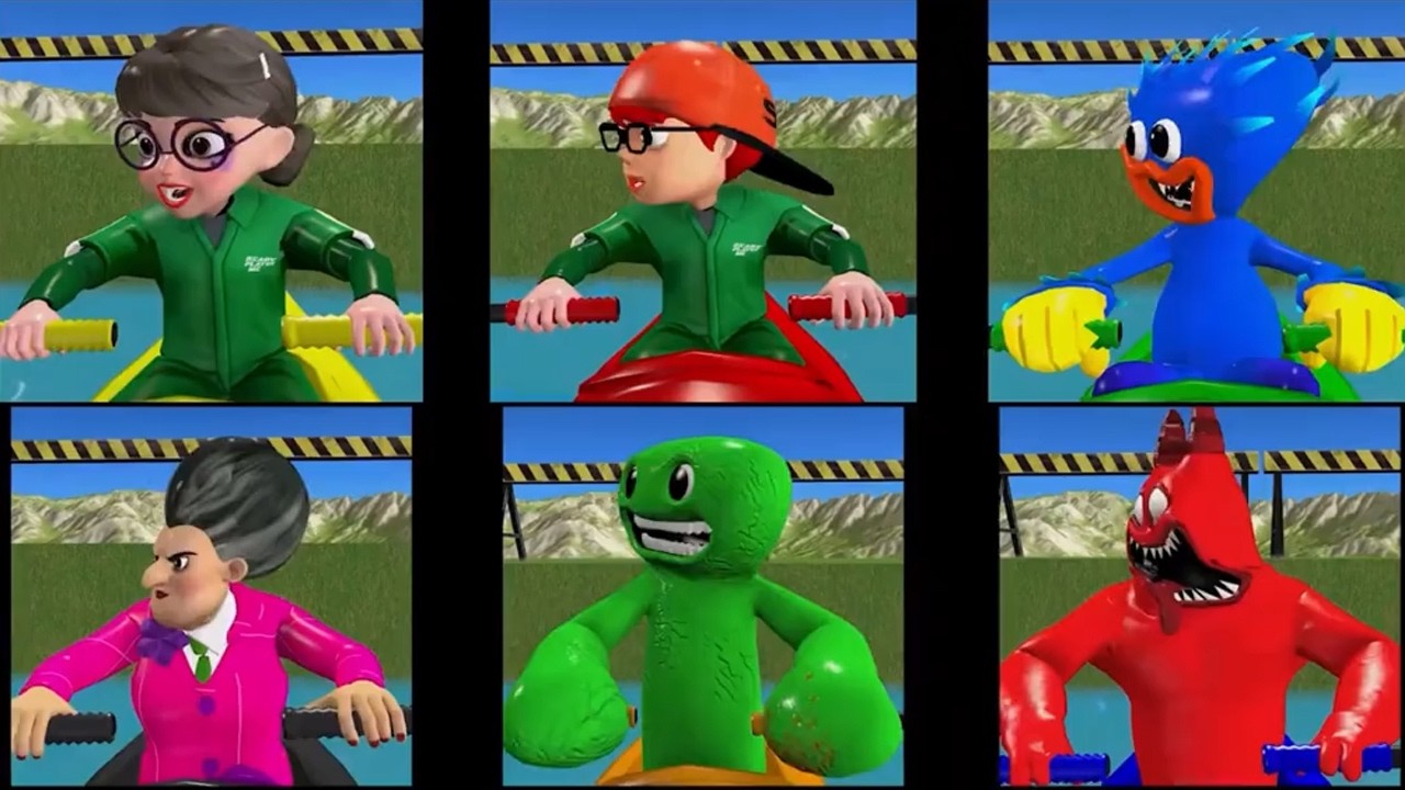 Squid Game with Scary Teacher 3D, Nick & Tani vs Granny, Poppy & Banban! Who Survives?