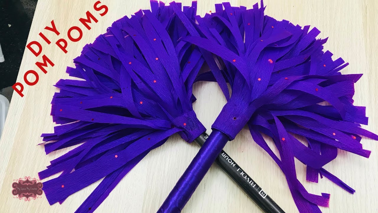 How To Make Cheerleading Pom Poms easy Cheerleading Pom Poms Diy YouTube