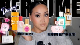 PERFUME DIARIES!  | DECLUTTERS? + MAY PERFUME TRAY UPDATE | AMY GLAM ✨