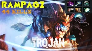 Dota2 - Trojan [Slark] 2 Rampages 44 kills (normal match) HD